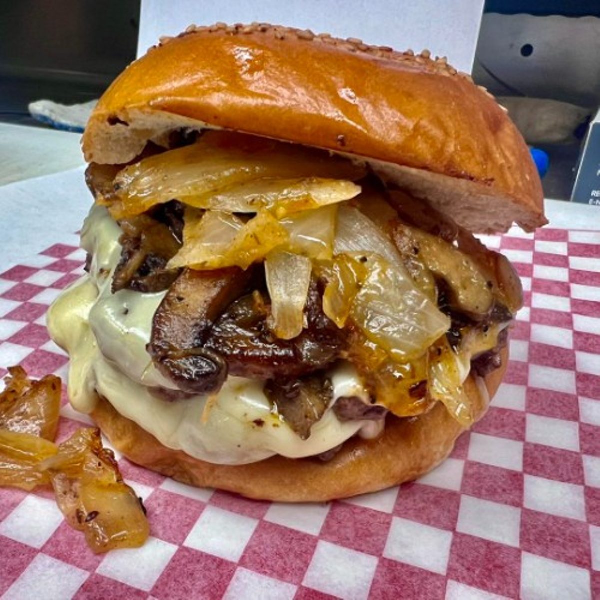 Mush Swiss Steak Burger