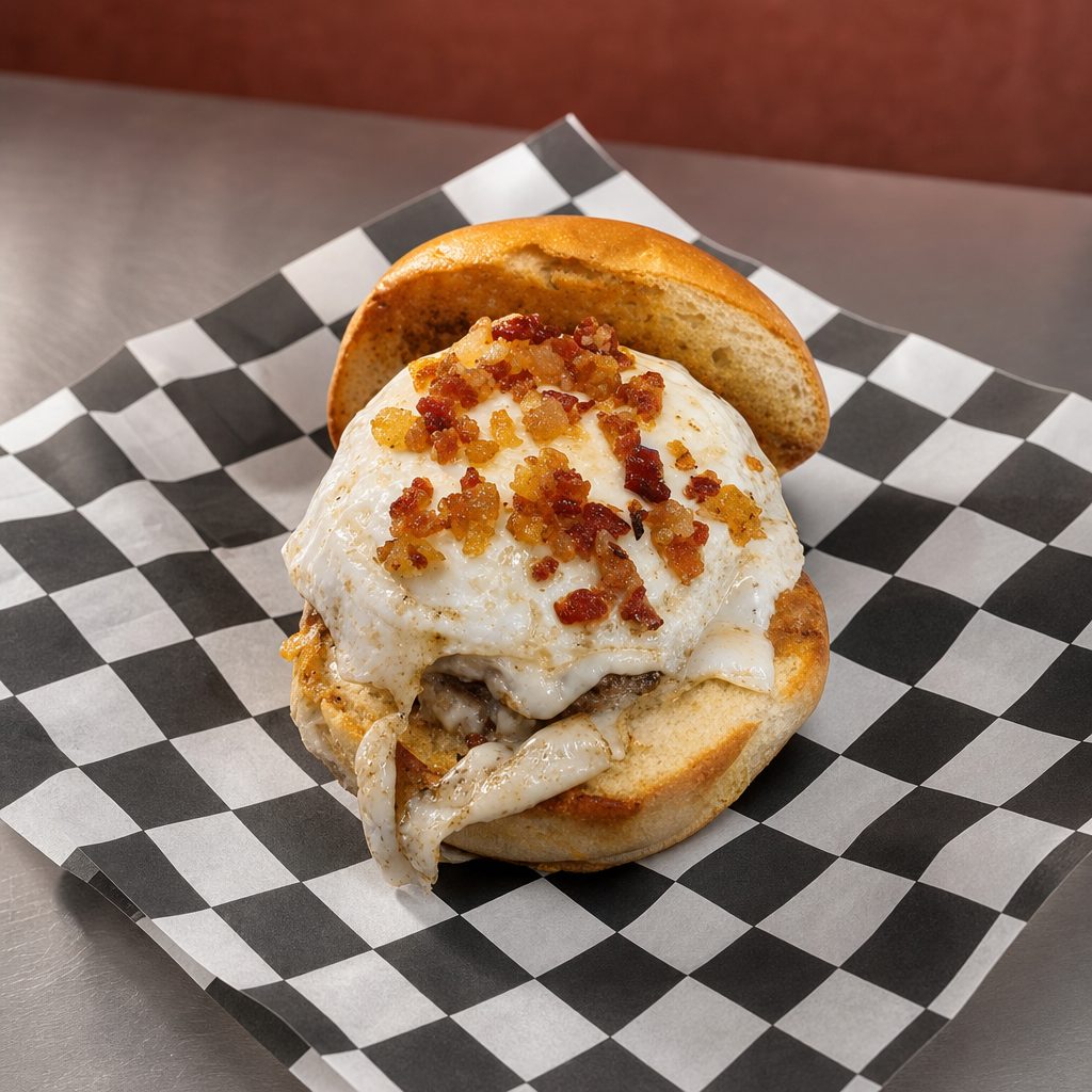 Morning Steak Burger.