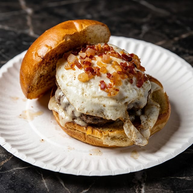 Morning Steak Burger.