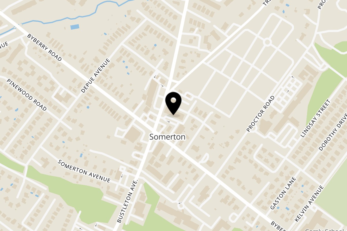 Map showing the location of Stoli’s Steaks on 13023 Bustleton Ave in Philadelphia